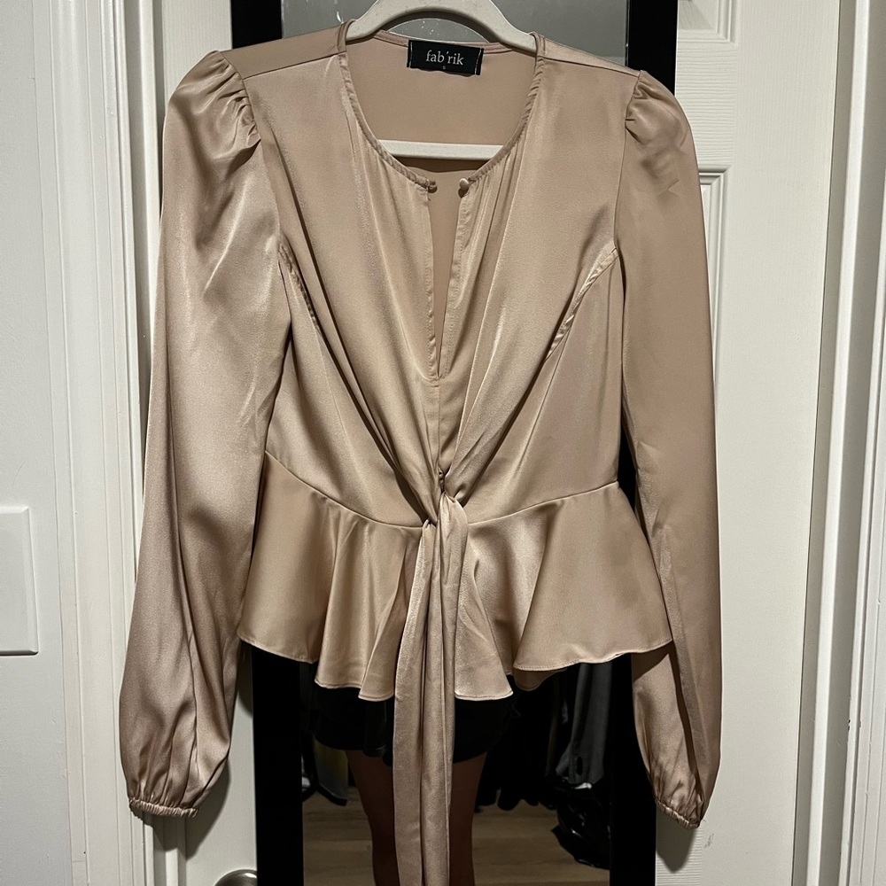 Dusty rose pink satin top